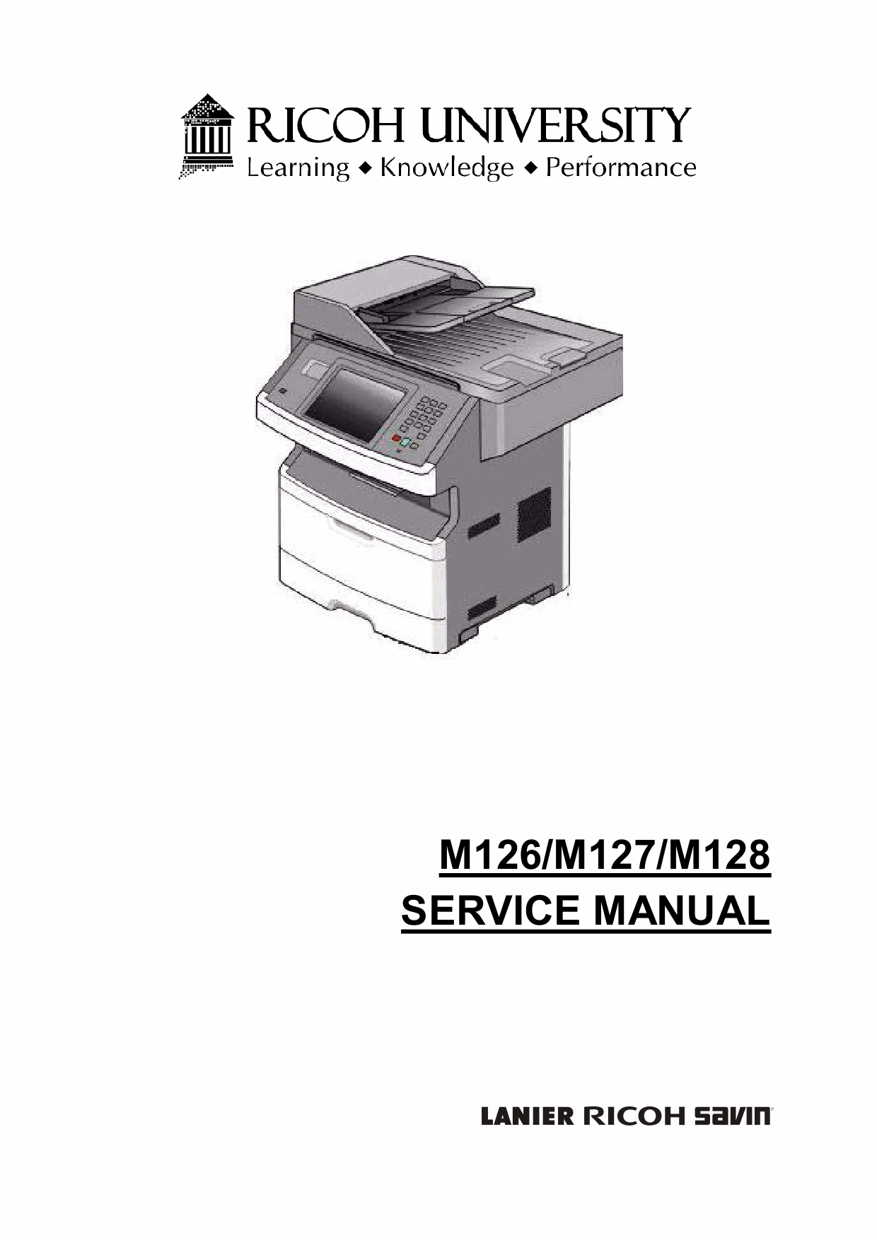 RICOH Aficio SF-4410SF M126 M127 M128 Service Manual-1